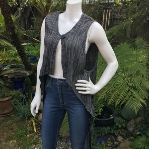 DRESS TO KILL Jane Mohr Striped Rayon Vest